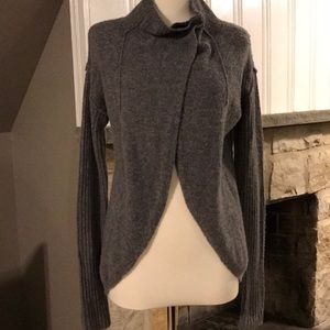 Gray Free People crossover sweater - S